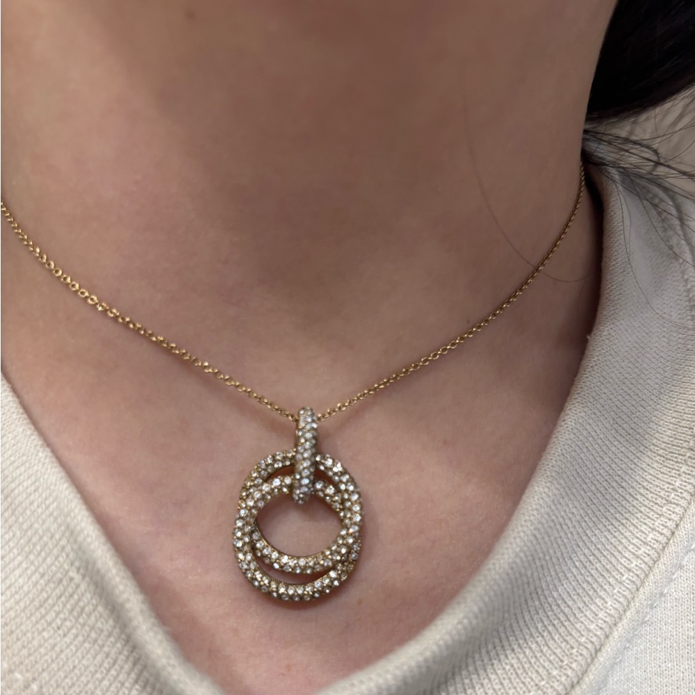 Madri double ring pendant necklace